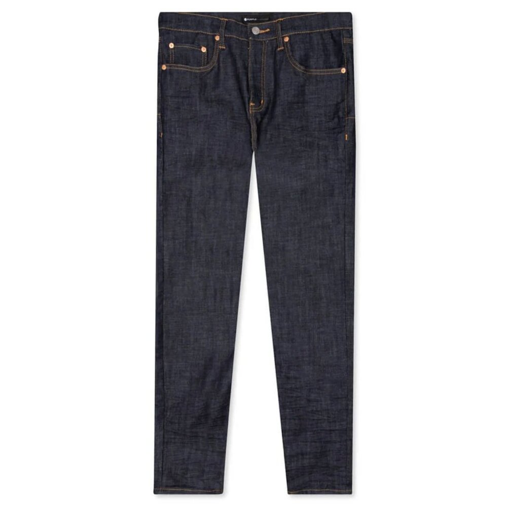 NWT PURPLE BRAND Purple Denim P001 Raw Indigo Coated Skinny Jeans 31 Slim Leg